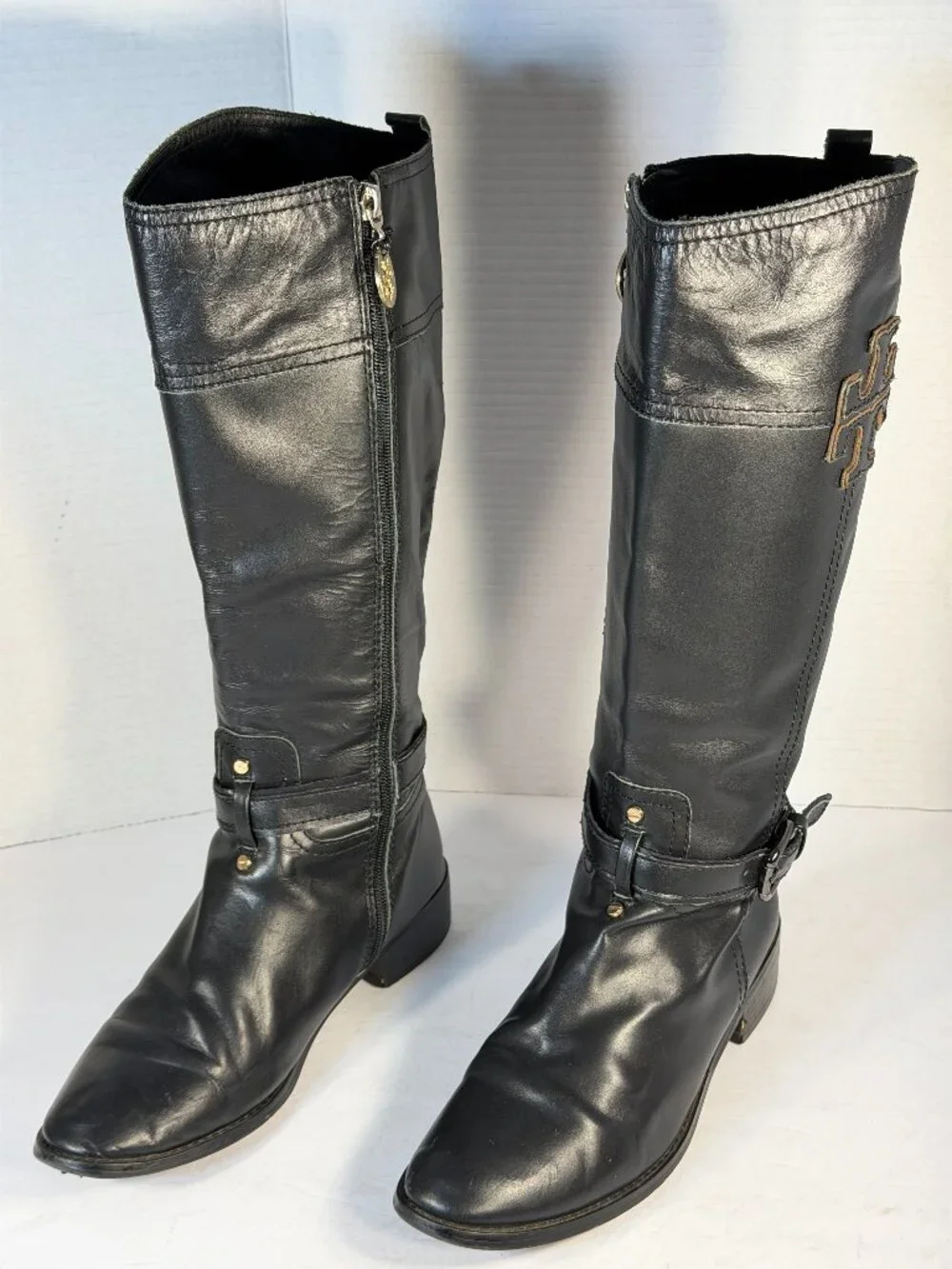 Women's size 8.5 black leather Tory Burch Boots